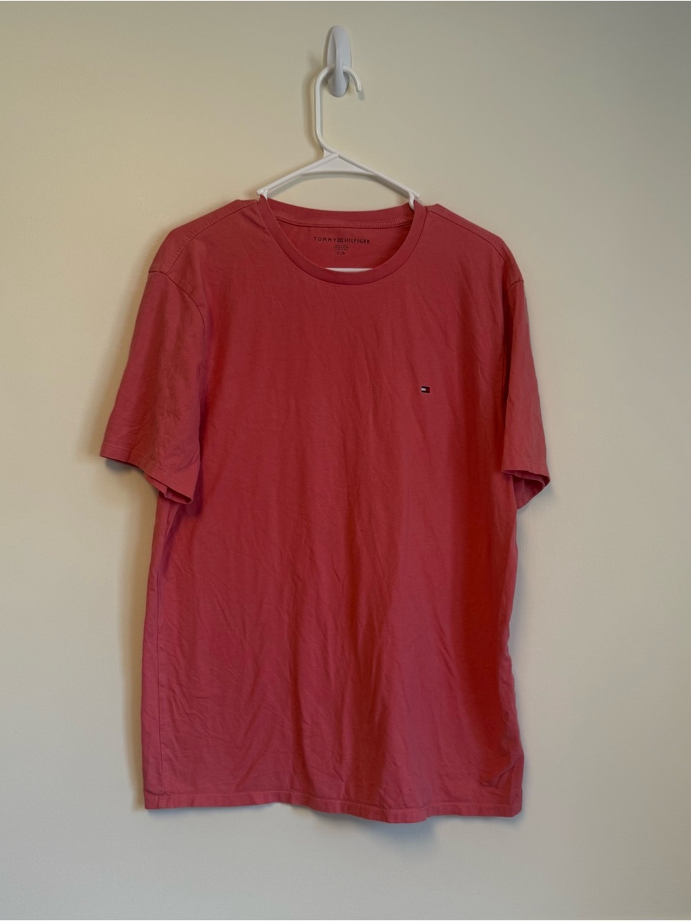 Tommy Hilfiger Men’s Coral Red Short Sleeve Crew Tee